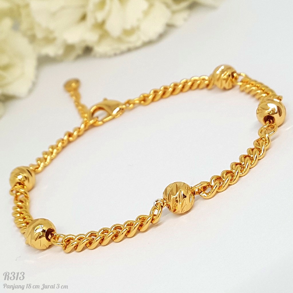 PGX Gelang Tangan Xuping Wanita Perhiasan Lapis Emas Aksesoris Fashion Premium - R313