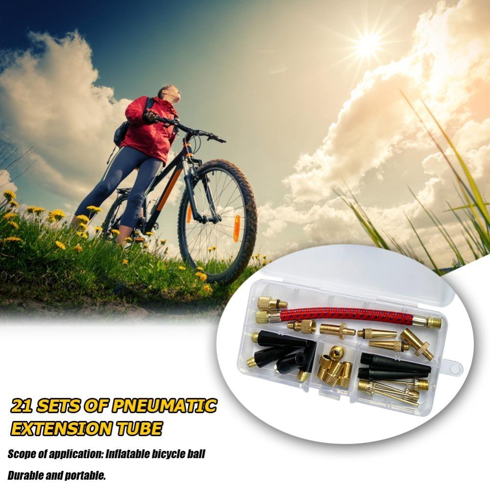 Preva 21pcs Alat Perbaikan Sepeda Kuningan Aksesoris Konektor Pompa Ban Fix Kit Repair Tools Kits