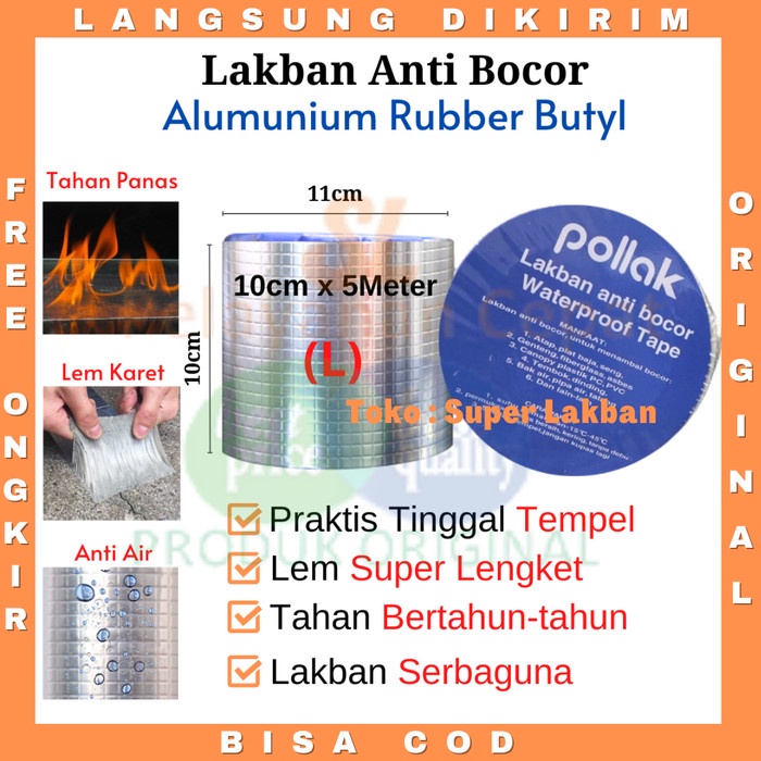 Lem Lakban Anti Bocor Lem Talang Alumunium Foil Lem Butyl Sangat Lengket