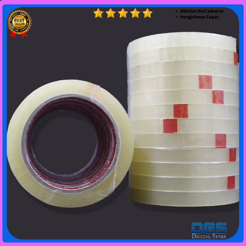 

Solatip / Isolasi Bening Panjang 72 Yard Per Roll Tahan Air DGS