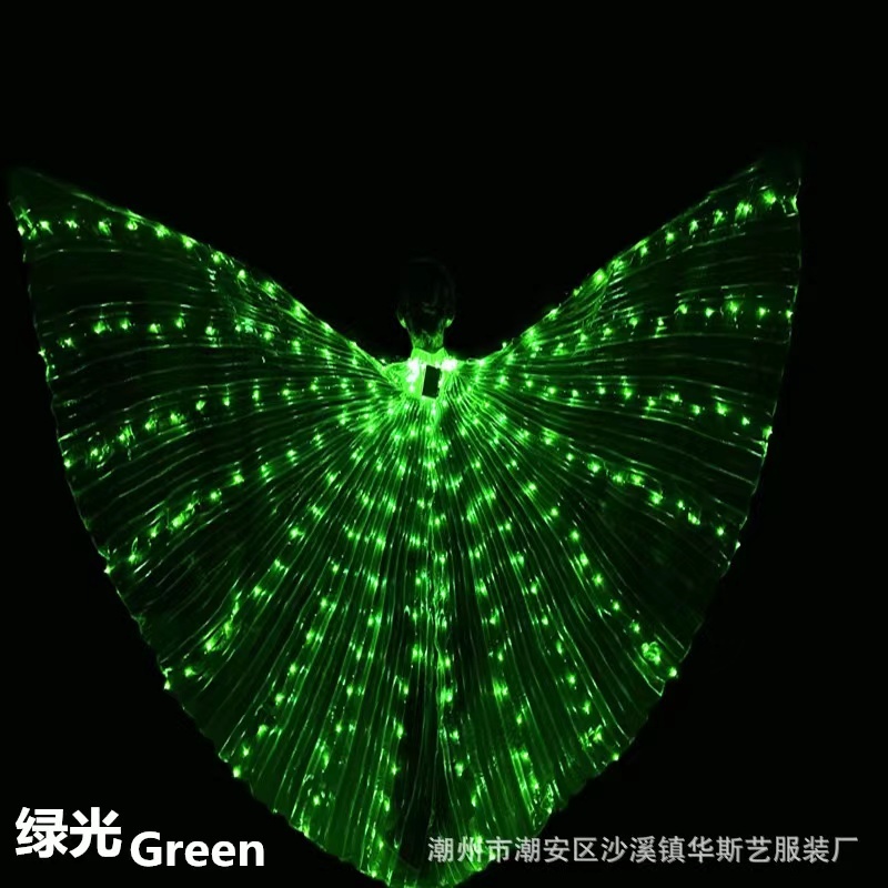 Sayap Malaikat Kerub Kerup Cherub Cherubim Menyala Dalam Gelap Lampu LED Kostum Bidadari Peri Dewasa Aksesoris Nari Penari Tari Tarian Tamborine Gereja Belly Dance Dancer Costum Cosplay Karnaval Performance Pentas Glow In The Dark