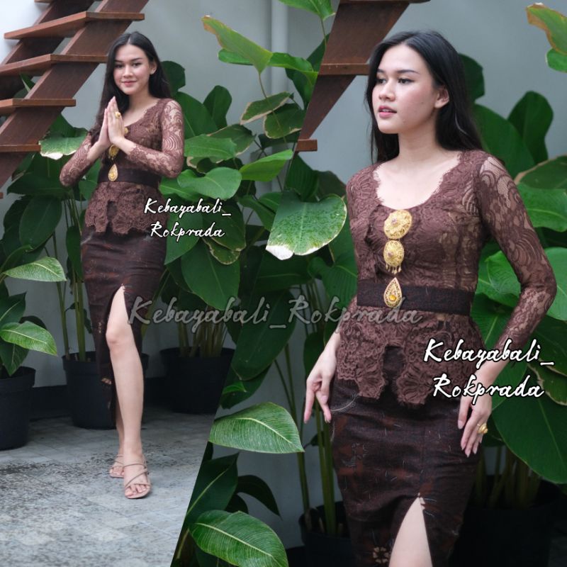 NEW ARRIVAL KEBAYA BALI MODERN KEBAYA MURAH KEBAYARAYA KEBAYA WARNA COKLAT