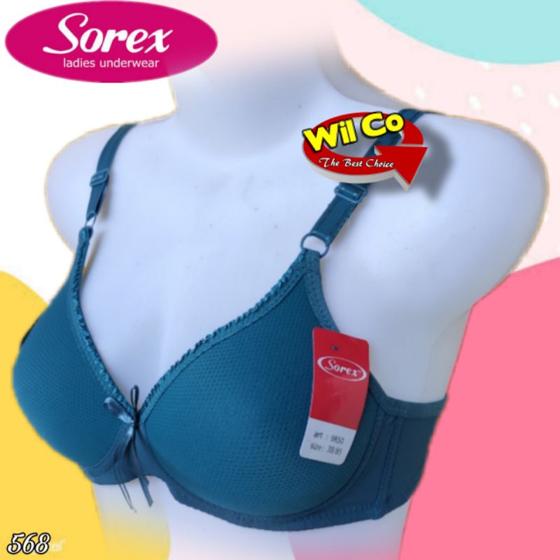 K568 - BRA/BH WANITA SOREX BUSA TANPA KAWAT CUP B KAIT DUA SIZE 34 - 40