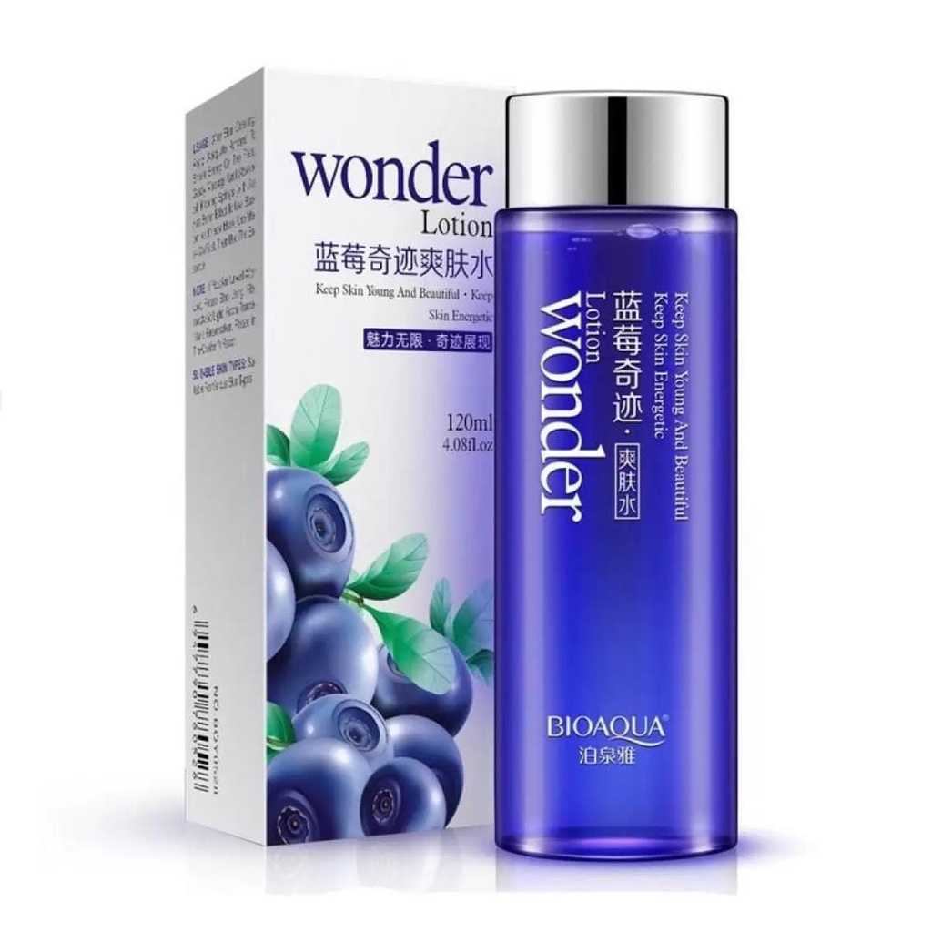 GIRLSNEED77 Medan Blueberry Wonder Toner Hyaluronic Acid Cucumber Water Hydrating Whitening Oil Control 120ml Toner Blueberry Anti Keriput Mencegah Penuaan Dini Mengencangkan Kulit Mengandung Oat dan Blueberry