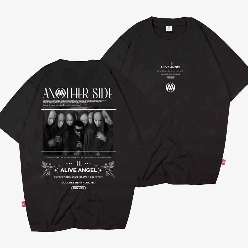 KAOS T-SHIRT DISTRO ALIVE ANGEL ANOTHER SIDE ORIGINAL / baju kaos / kaos pria wanita / kaos distro /