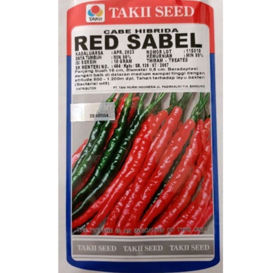 Benih Cabe Keriting Red Sabel F1 isi 10 gram