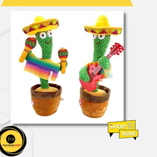 (PG) Mainan Boneka Kaktus Elektrik Kaktus Goyang Menari Joged - KAKTUS SQUID GA