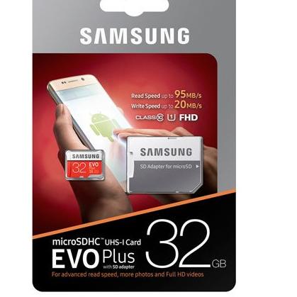 Samsung MicroSDHC 100MB/s EVO PLUS WITH ADAPTER 32G/64/128/256GB - 32GB