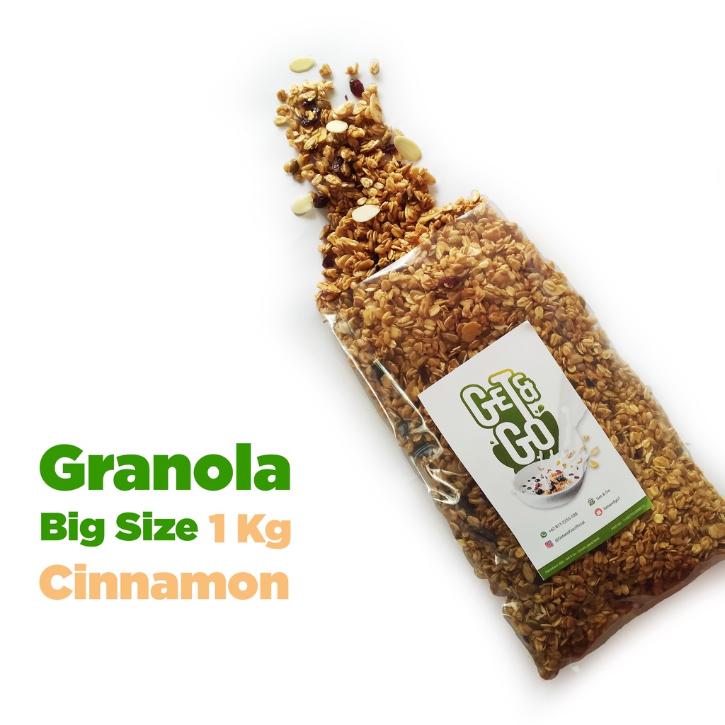 

Get and Go granola cinnamon 1 kg - granola 1 kg sereal granola cereal