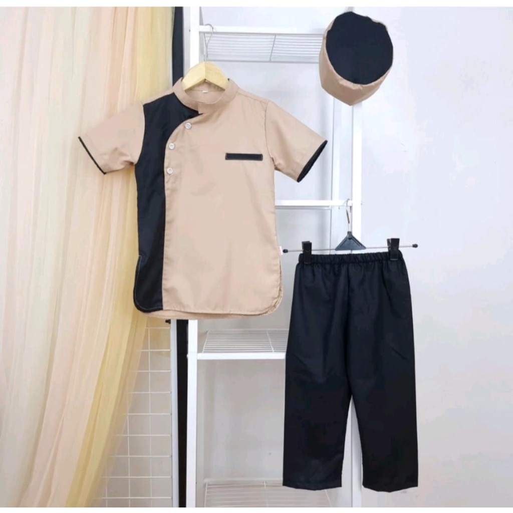 Set Koko| Setelan Baju Koko Anak Laki-laki Umur 1-10 Tahun Terbaru Setelan Baju Koko Mengaji Anak 5Warna