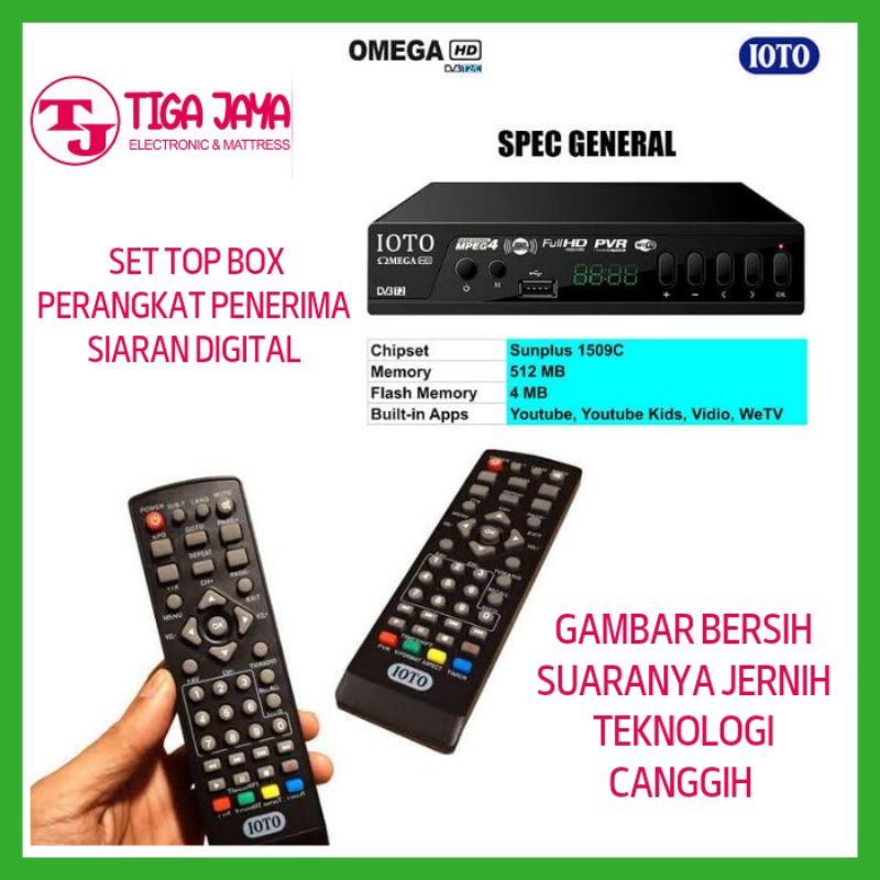 IOTO OMEGA SET TOP BOX STB TV DIGITAL FULL HD