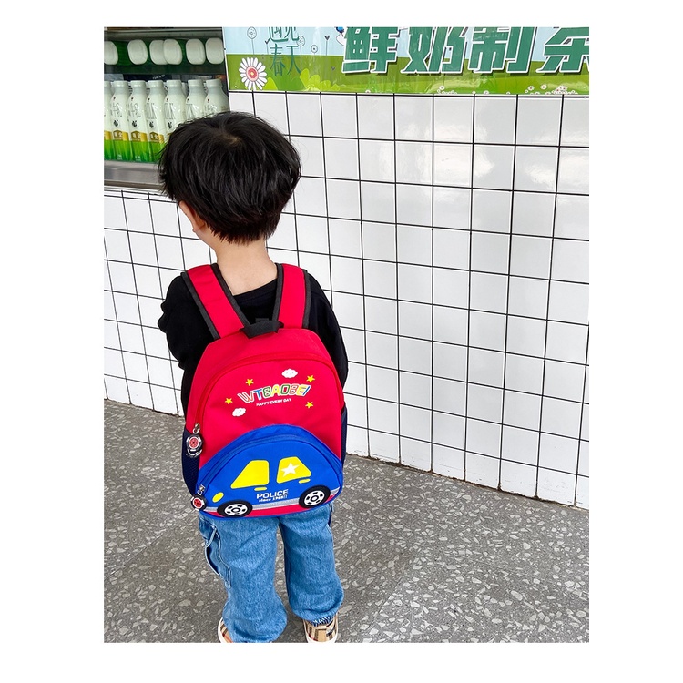 (pb6_shop)Tas Ransel Anak Sekolah TK SD PAUD Motif Mobil Lucu Import/Tas Sekolah Anak Laki-laki TK SD Motif Kartun Dunia Mobil Baru 2023