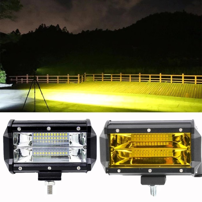 lampu 24 led Tembak sorot offroad 72watt 72w cree Bar Outdoor Mobil