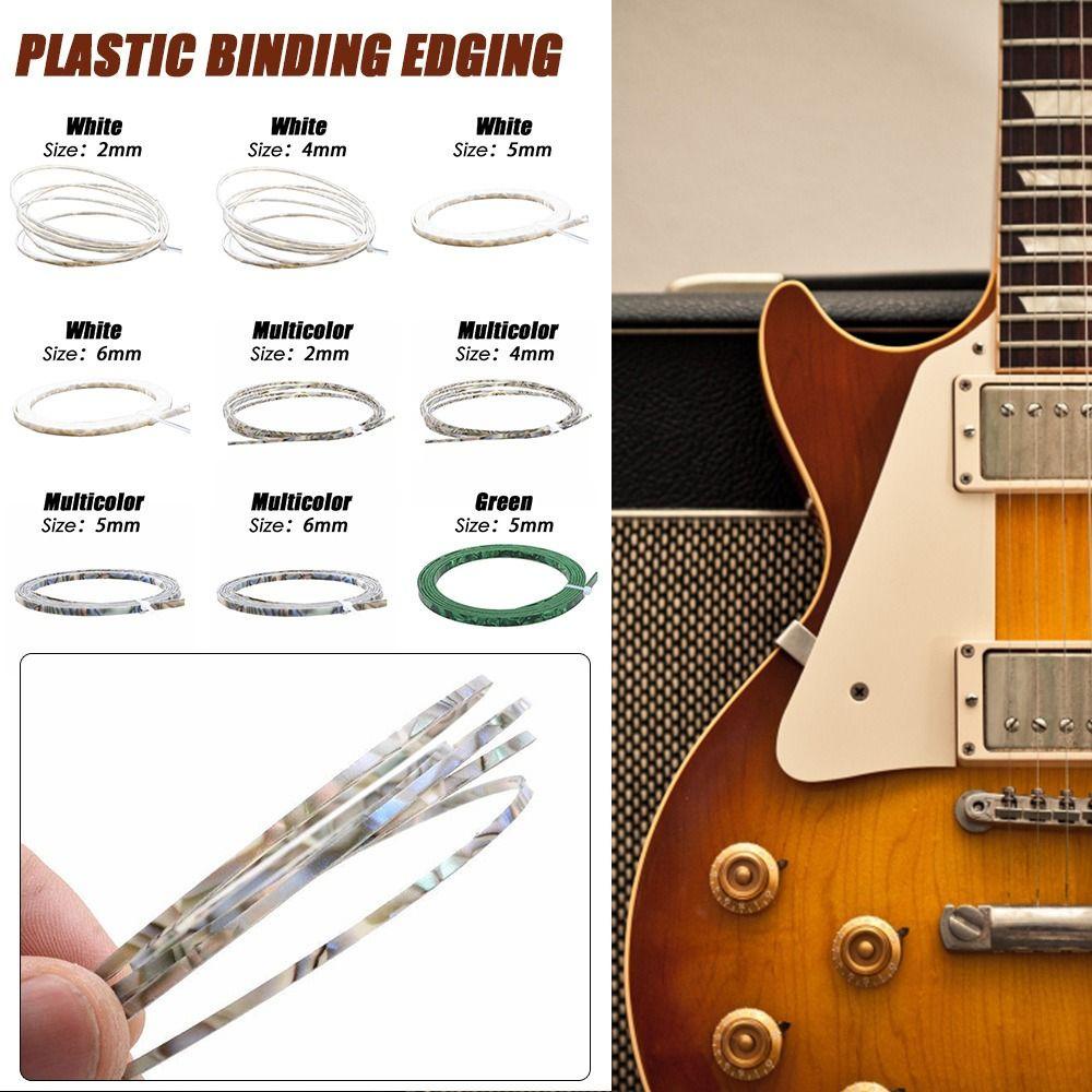 Top 1/2pcs Pembuatan Edging Strip Aksesoris ABS Cocok Untuk Gitar Edging Pengikat Plastik