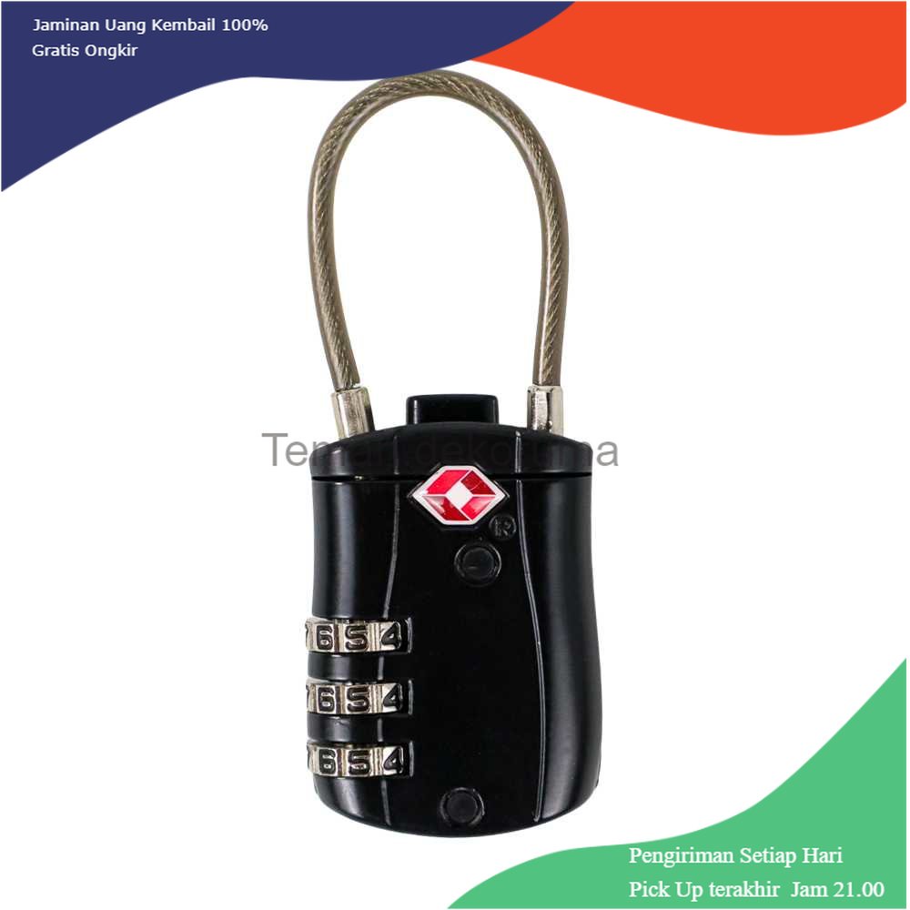 TD-PR2 TRAVELSKY Gembok Koper TSA Padlock Kode Angka 3 Digit - TSA007