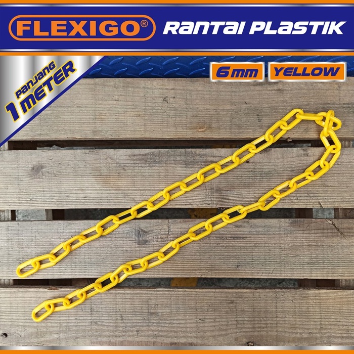 Rantai Plastik Traffic Cone Plastic Chain 6 mm Flexigo ( 1 meter )