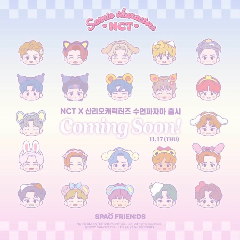 baca deskripsi  NCT SANRIO PAJAMA SPAO SNR OFFICIAL PHOTOCARD
