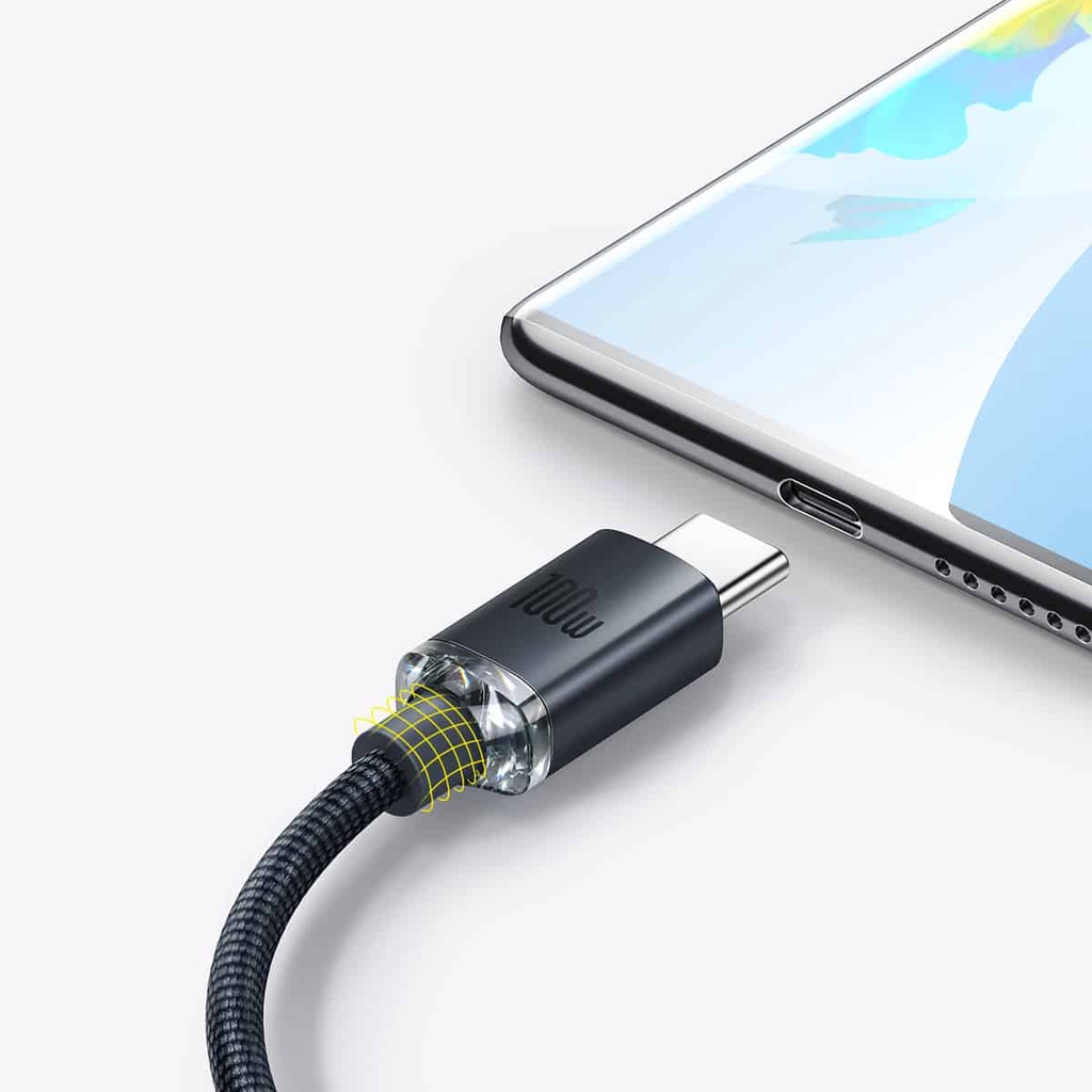 Baseus Crystal Shine Series Fast Charging Data Cable USB to Type-C 100W 1.2m / 2m