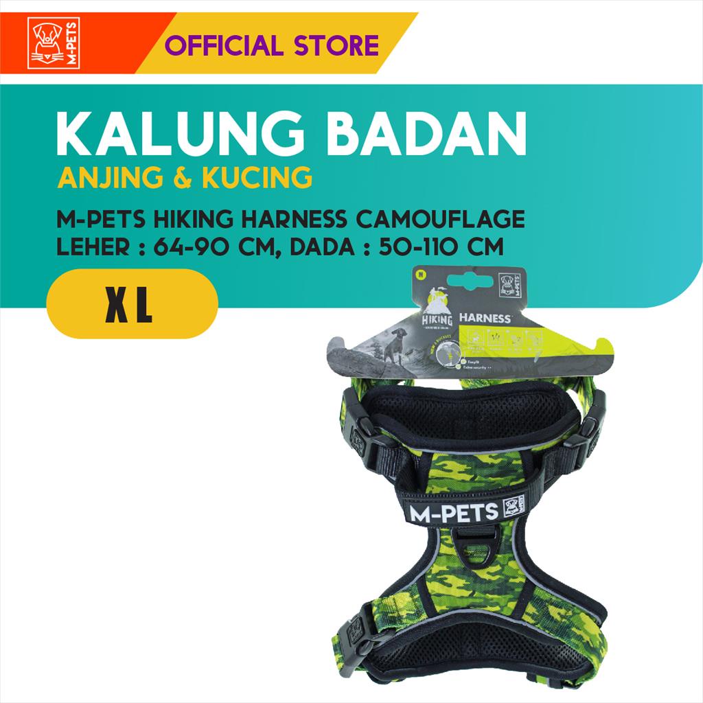 M-Pets Hiking Harness Size XL  / Tali Kalung Badan Anjing Kucing