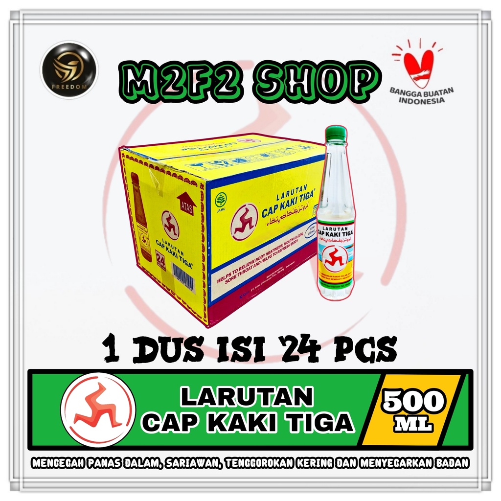 

Larutan Penyegar Cap Kaki Tiga Botol Original - 500 ml (Kemasan Karton)