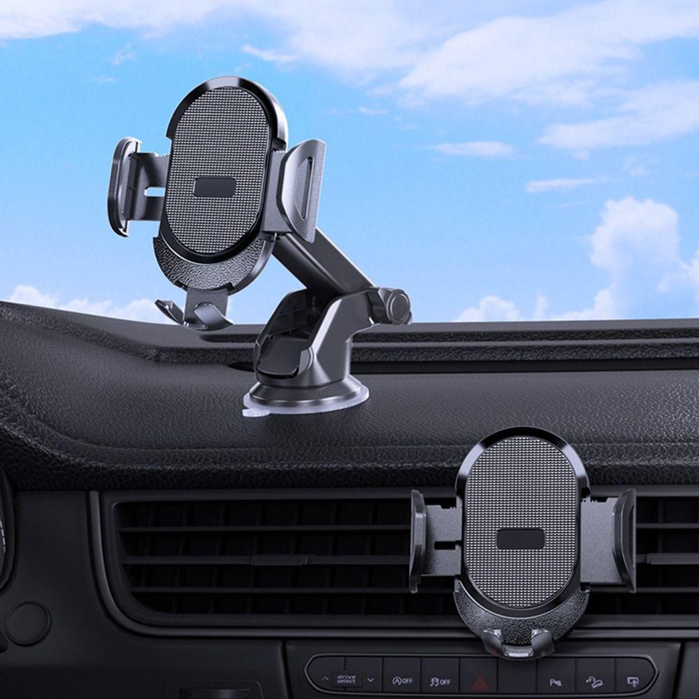 POPULAR Klip Penyangga Dudukan Ponsel Mobil Bracket Ponsel Otomatis Gravitasi Dua-Dalam-Satu
