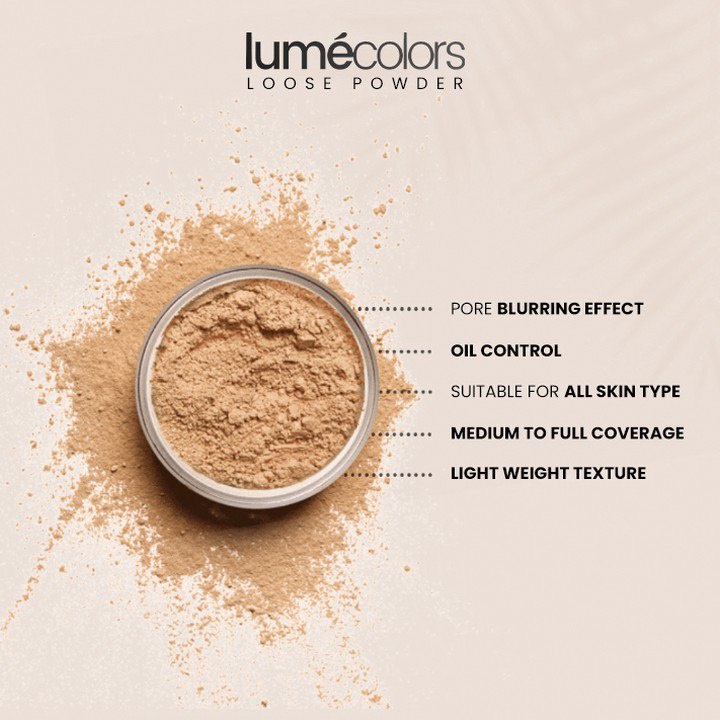 Lumecolors Bali ~ Loose Powder Pore Blurring Effect With Oil Control Bedak Tabur Lumecolor Bedak Tabur Lume Shade Light Neutral