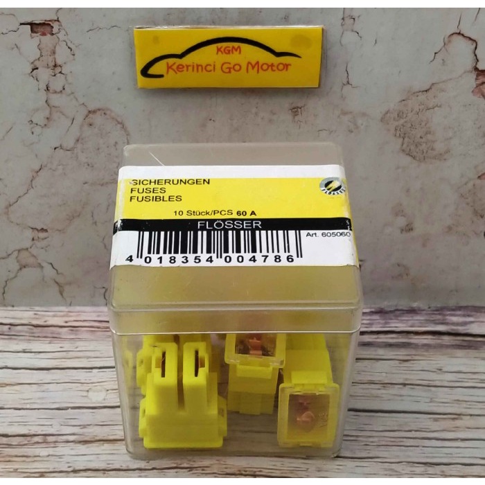 FLOSSER SEKRING PUSAT SKRING FUSE BIG FEMALE 60 AH YELLOW 605060