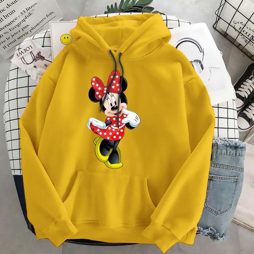 Hoodie Minnie Mouse Wanita - Jaket Hoodie Jumper - Bahan Fleece