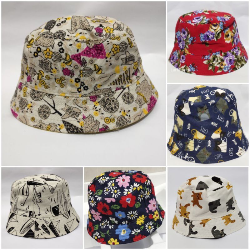 Topi Bucket Hat Anak Karakter Lucu Dan Imut Kualitas Premium