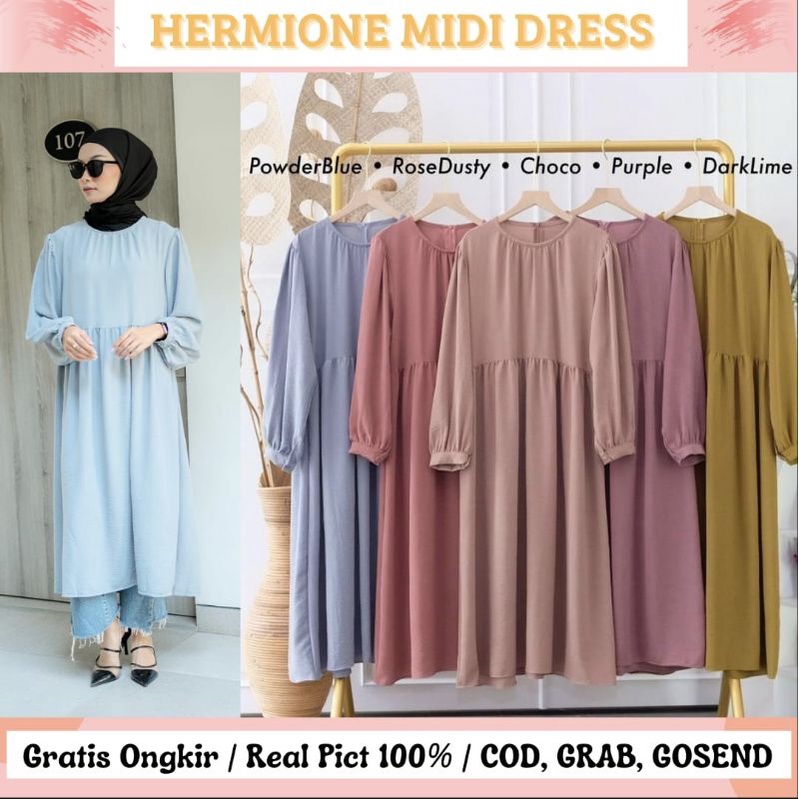 HERMIONE MIDI DRESS / ATASAN WANITA / ATASAN PESTA