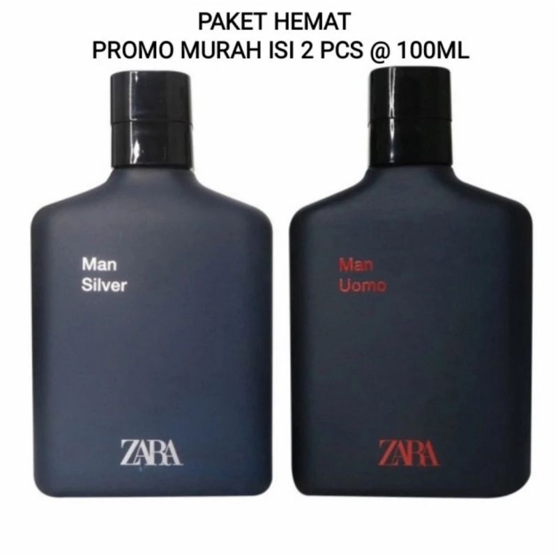 Parfum Original Zara Man Silver + Zara Uomo 100ml - Parfum Pria
