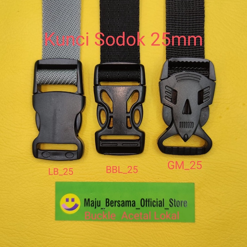 Buckle Acetal Lokal - Kunci Sodok 25mm ( Ransel / Sendal ) SK1