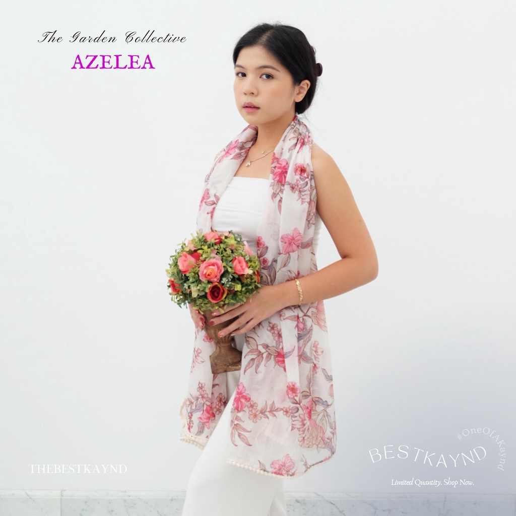 Azelea The Garden Collective | The Best Kaynd |  Premium Scarf Selendang Pashmina Syal Shawl Pasmina Hijab Kain Batik