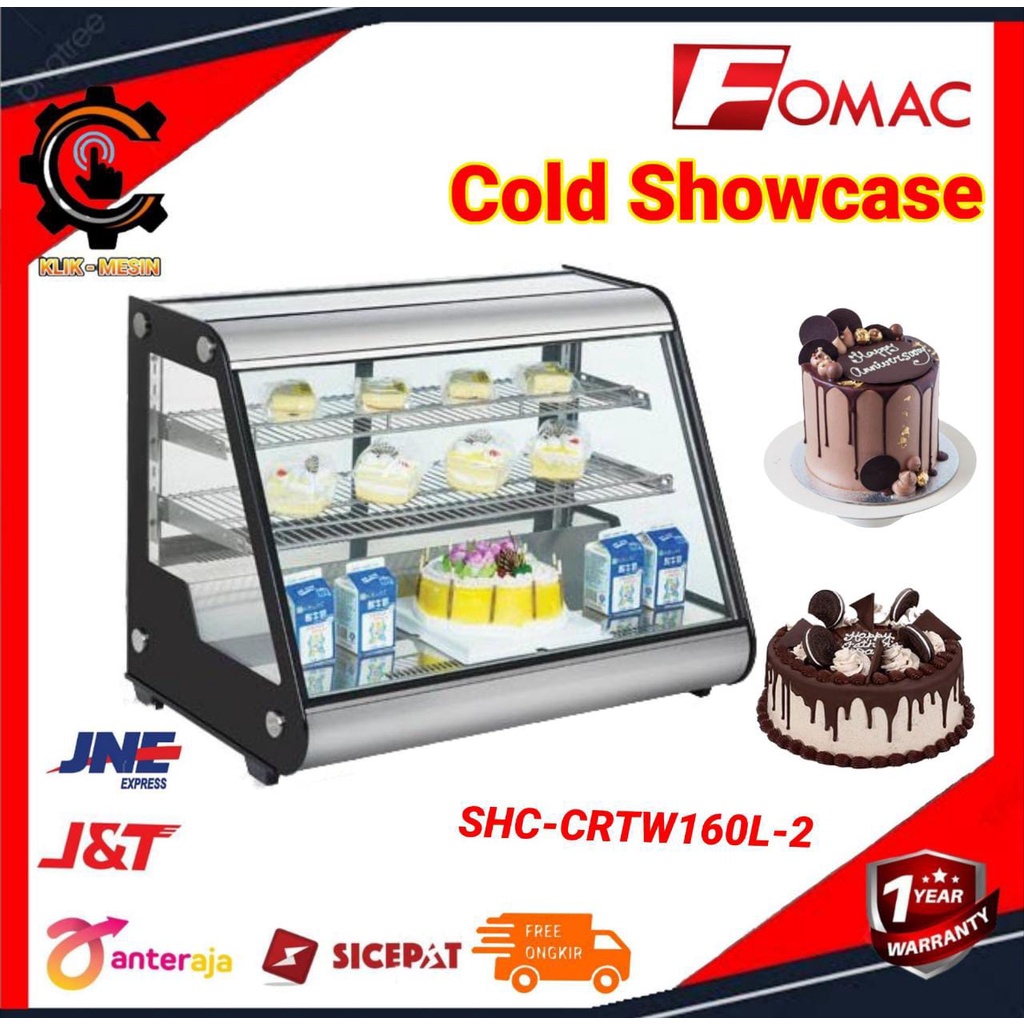 Showcase Pendingin / Countertop Cake Showcase SHC-CRTW160L-2 FOMAC