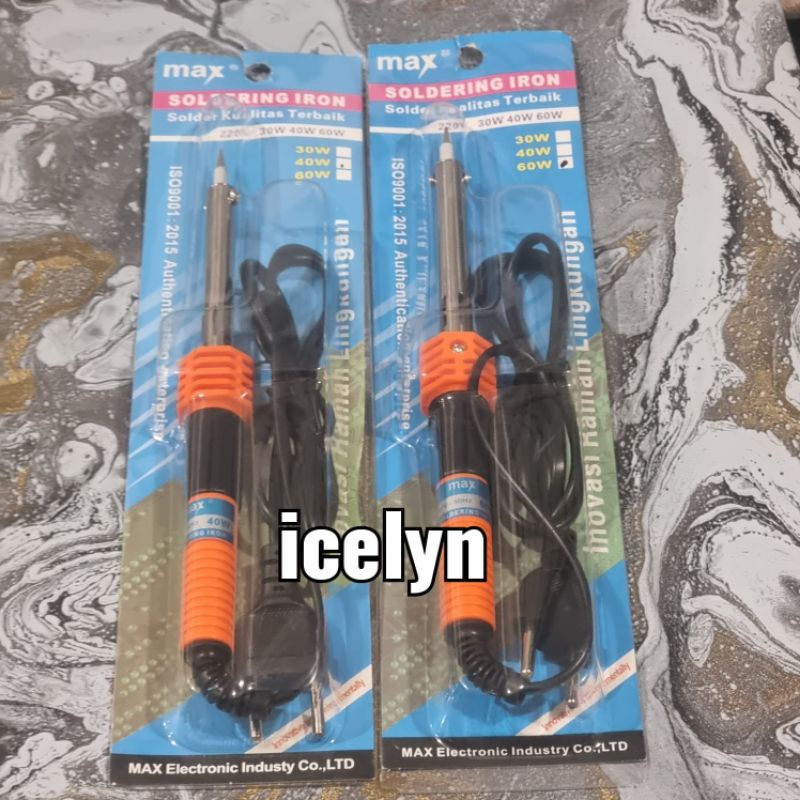 SOLDER TIMAH 40W 60W MAX SOLDERING IRON 40 60 WATT