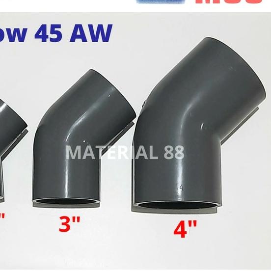 Keni 45 derajat 3 inch RUCIKA AW Elbow Knee Pipa PVC