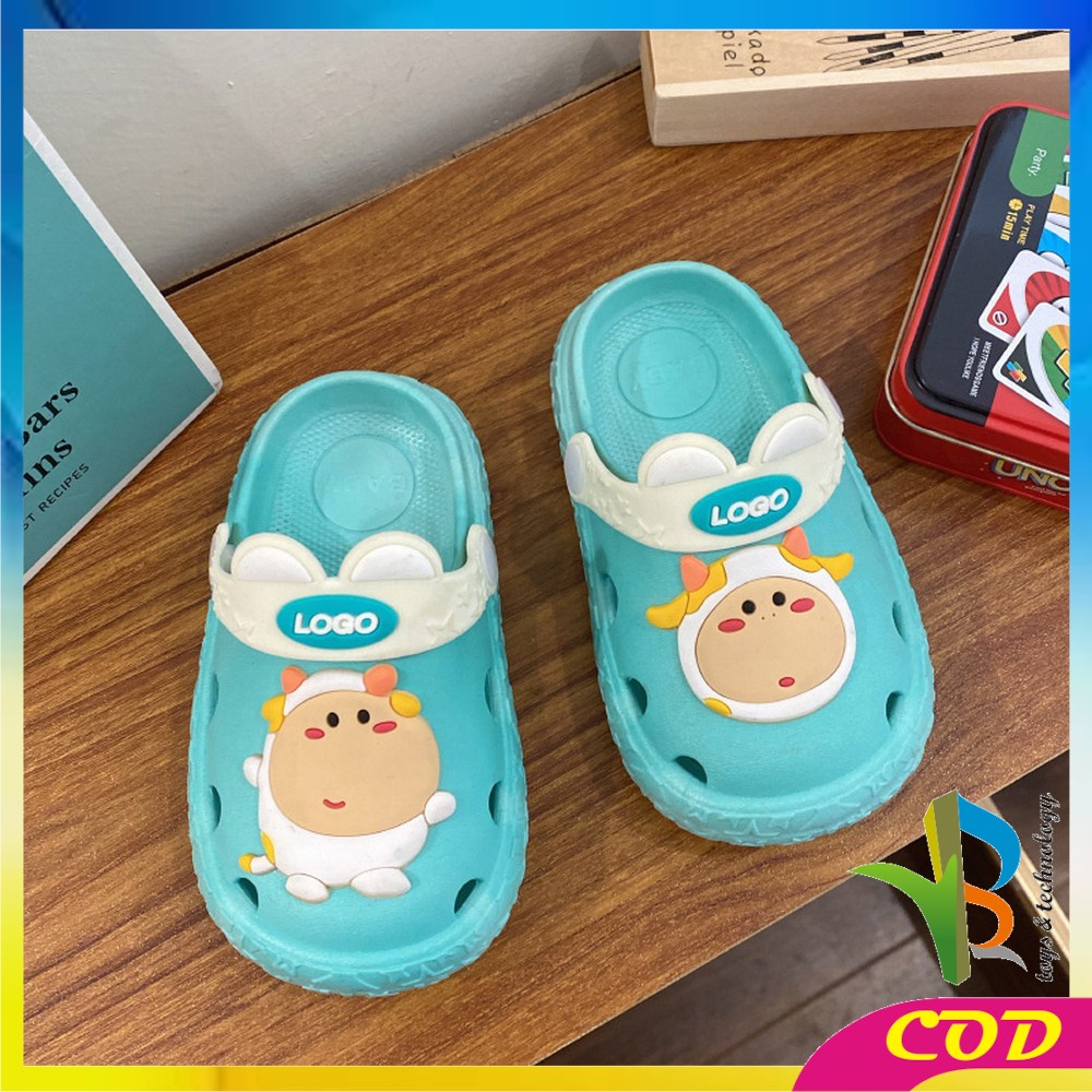 RB-S42 Sepatu Sandal Anak Motif Kelinci Selop Karakter Lucu / Sendal Baim Anak Perempuan Laki Laki Slip On Slippers Kids Rabbit Import