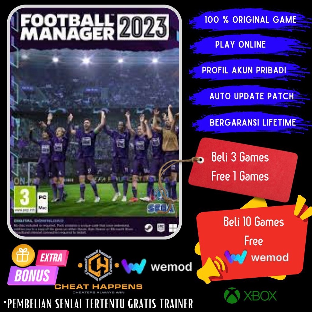 Windows - Football Manager 2023 + IGE + FMRTE + MEGAPACK - ONLINE