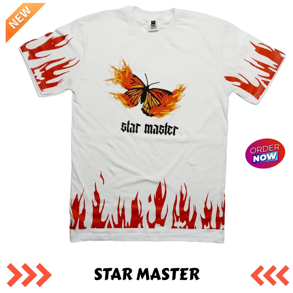 Kaos Distro Original STARMASTER Butterfly Motif Api Kaos Distro Original Terbaru Kaos Distro Murah K