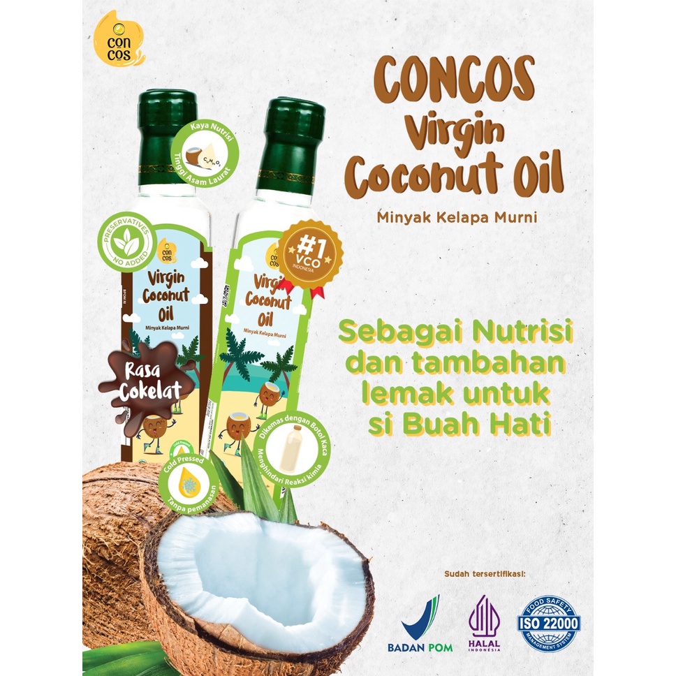 CONCOS VCO / VIRGIN COCONUT OIL RASA COKELAT BABY &amp; KIDS