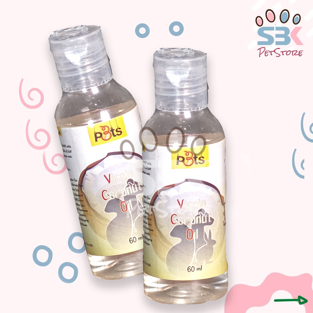 Minyak Kelapa VCO P3TS Untuk Hewan Kucing, Anjing, Kelinci 60ml