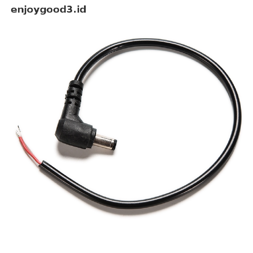 Kabel Konektor Power Plug Male Sudut Kanan DC 5.5x2.1mm Warna Hitam