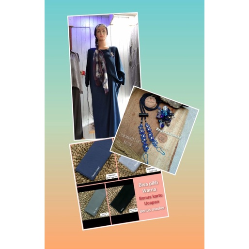 Kaftan tali leher Baju pesta Baju Kondangan polos over size