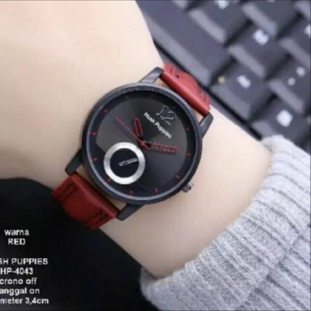 (BW) Jam Tangan Pria Wanita Hush Puppies HP-21 Tali Kulit