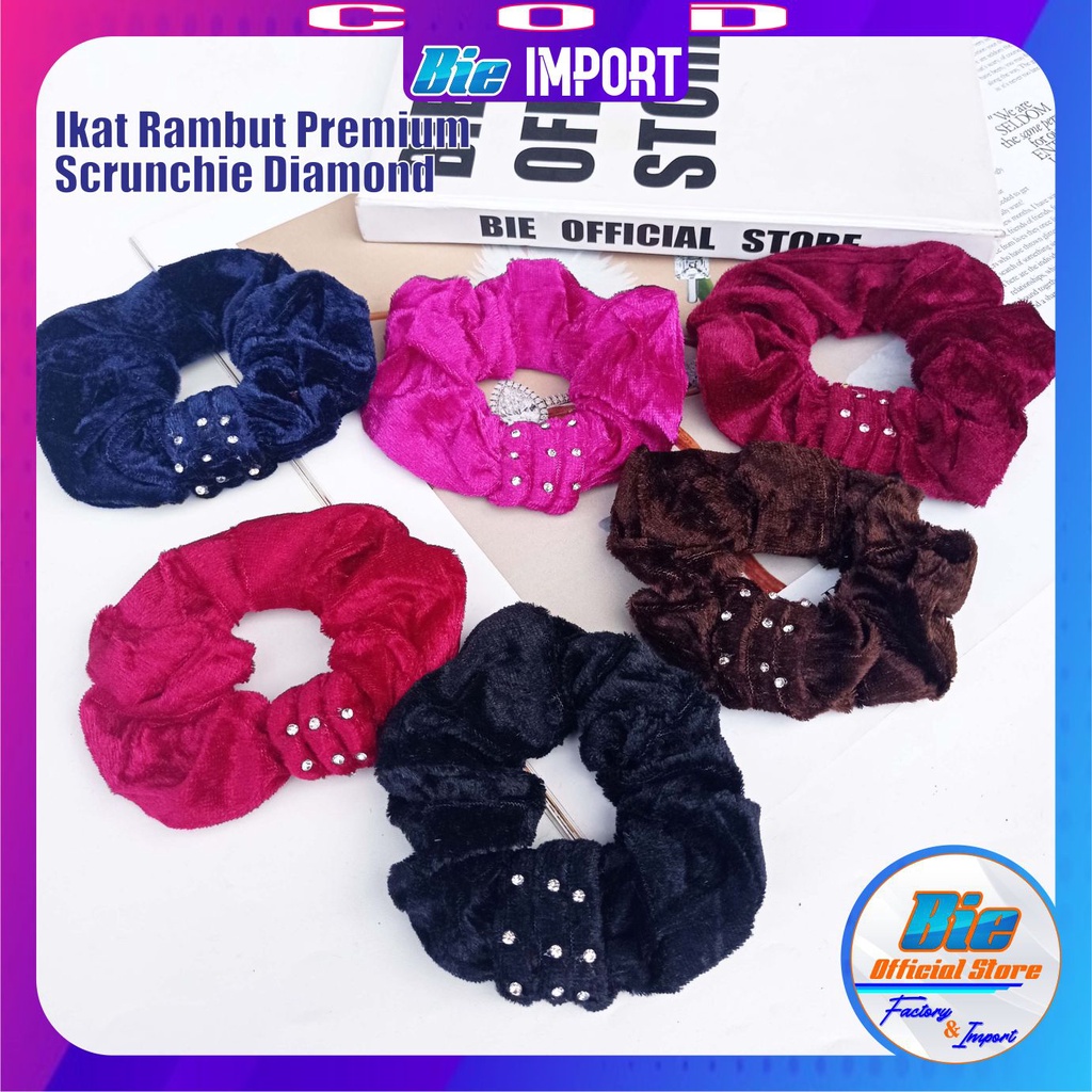 Ikat Rambut Korea Bludru Diamond Import Best Seller