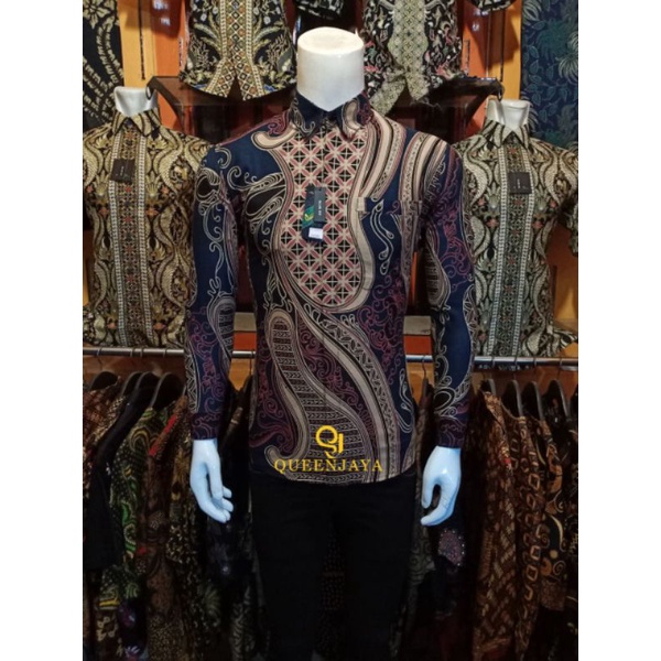 KEMEJA BATIK PRIA LENGAN PANJANG SLIMFIT EXLUSIFE SRI LUMBUNG