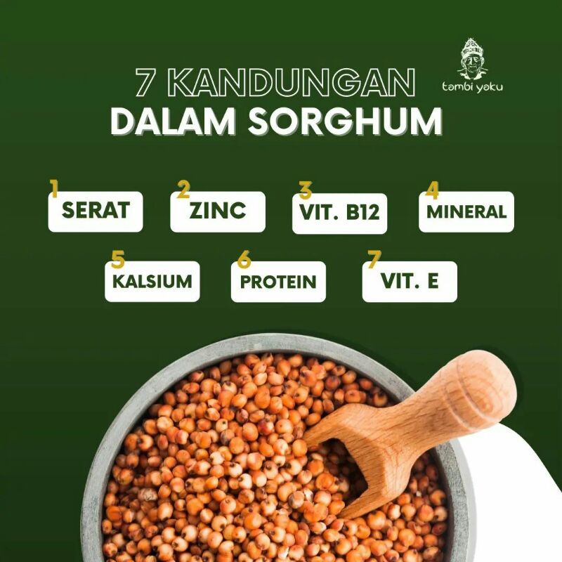 TAMBIYAKU Beras Sorghum 500 g Halal | Beras Rendah Kalori | Untuk Diet &amp; Diabetes