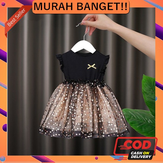 Dres Baju Anak Perempuan Tali Kancing Motif Bunga Kancing Atas Hiidup  [Princess Kesli] 0-8Tahun Dre