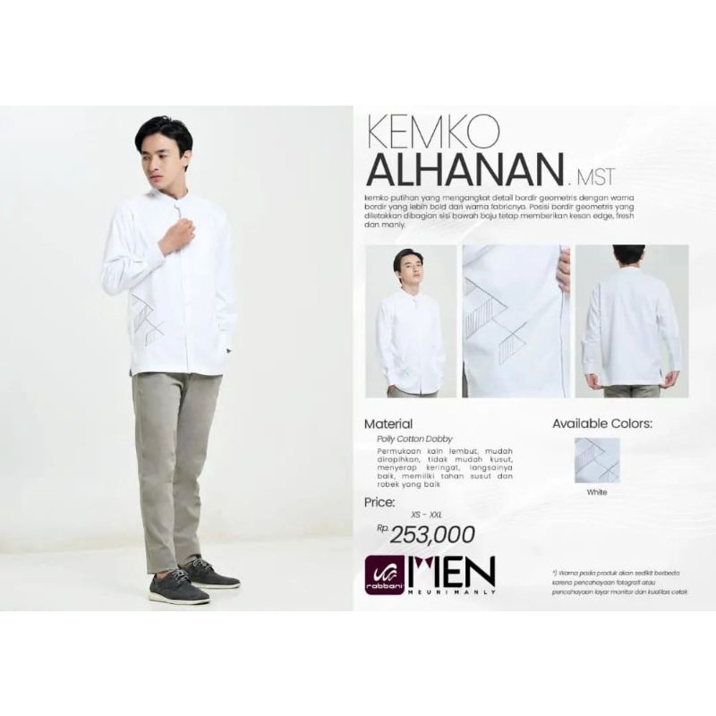 kemko alhanan - kemko rabbani - kemko rabbani terbaru - baju koko putih