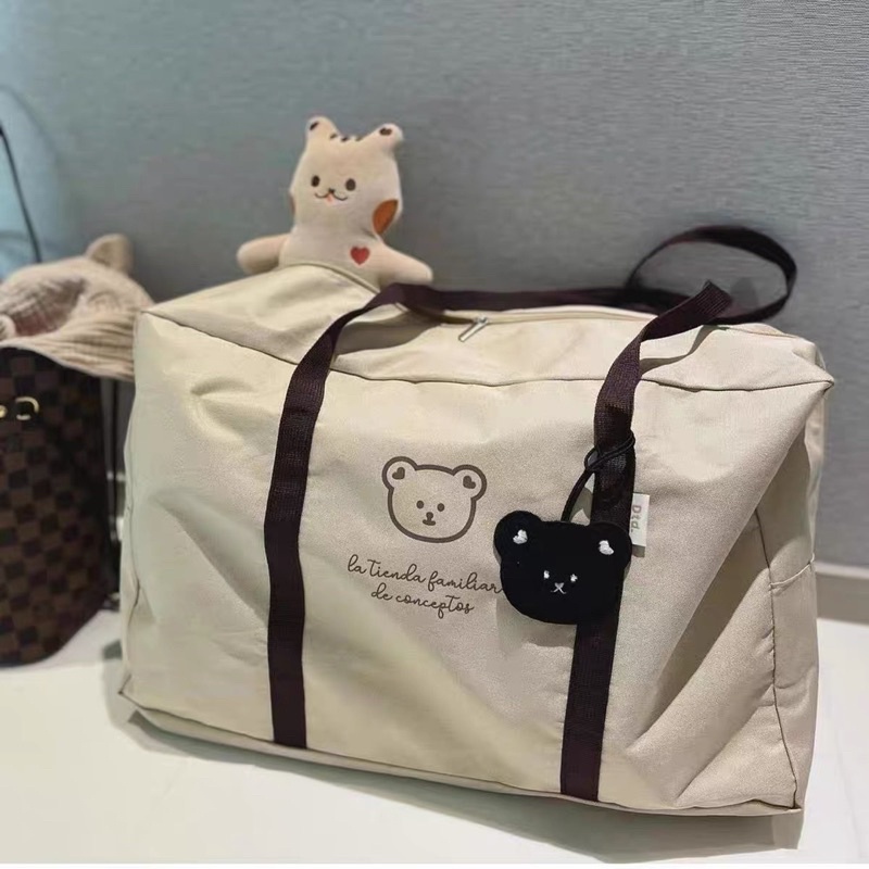 TAS BAYI BESAR BEAR SERIES WARNA BLACK AND WHITE PRINT // TAS TRAVELING SERBAGUNA JUMBO SIZE PREMIUM